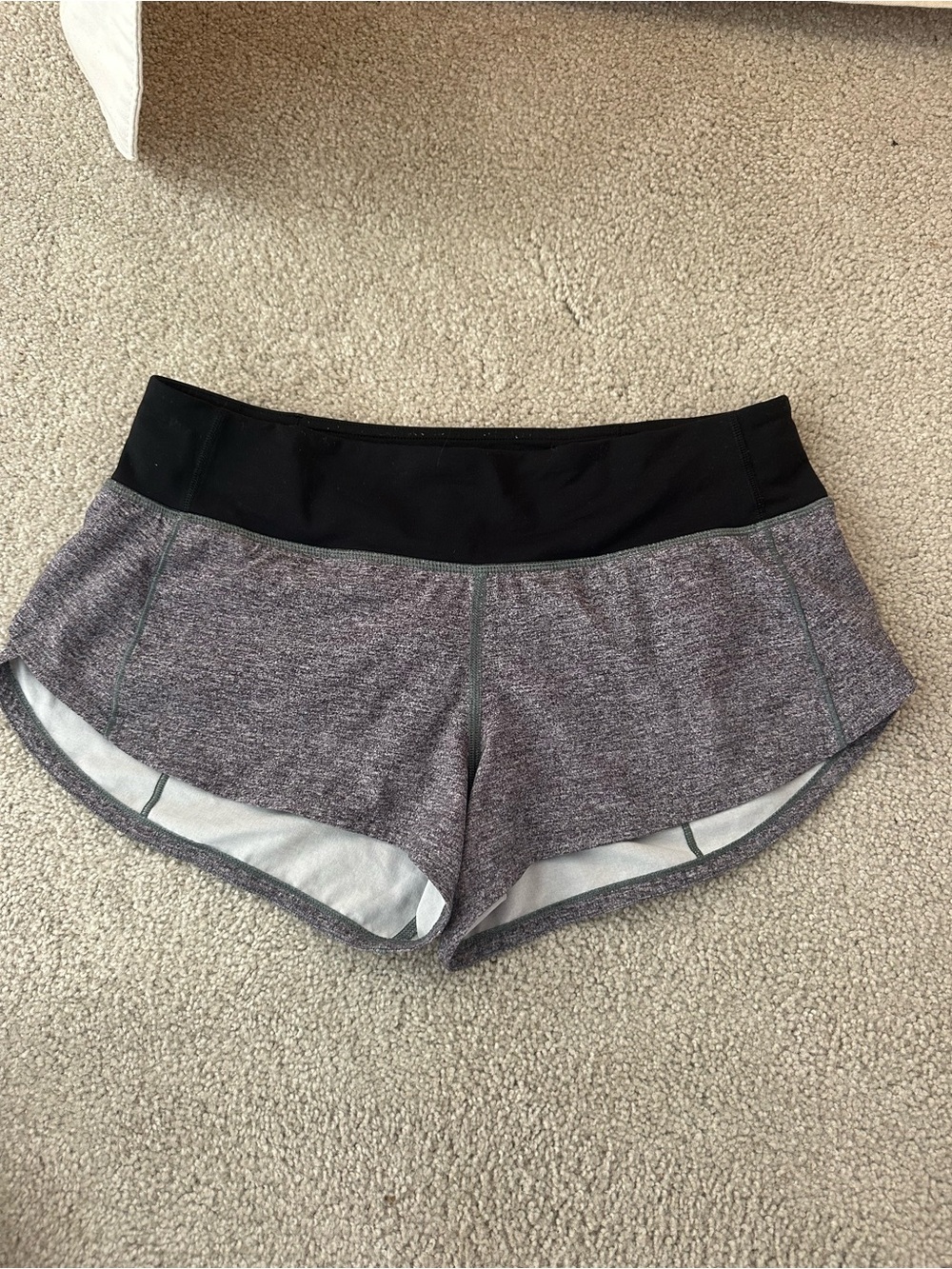 Lululemon Shorts Gray with Black Waistband